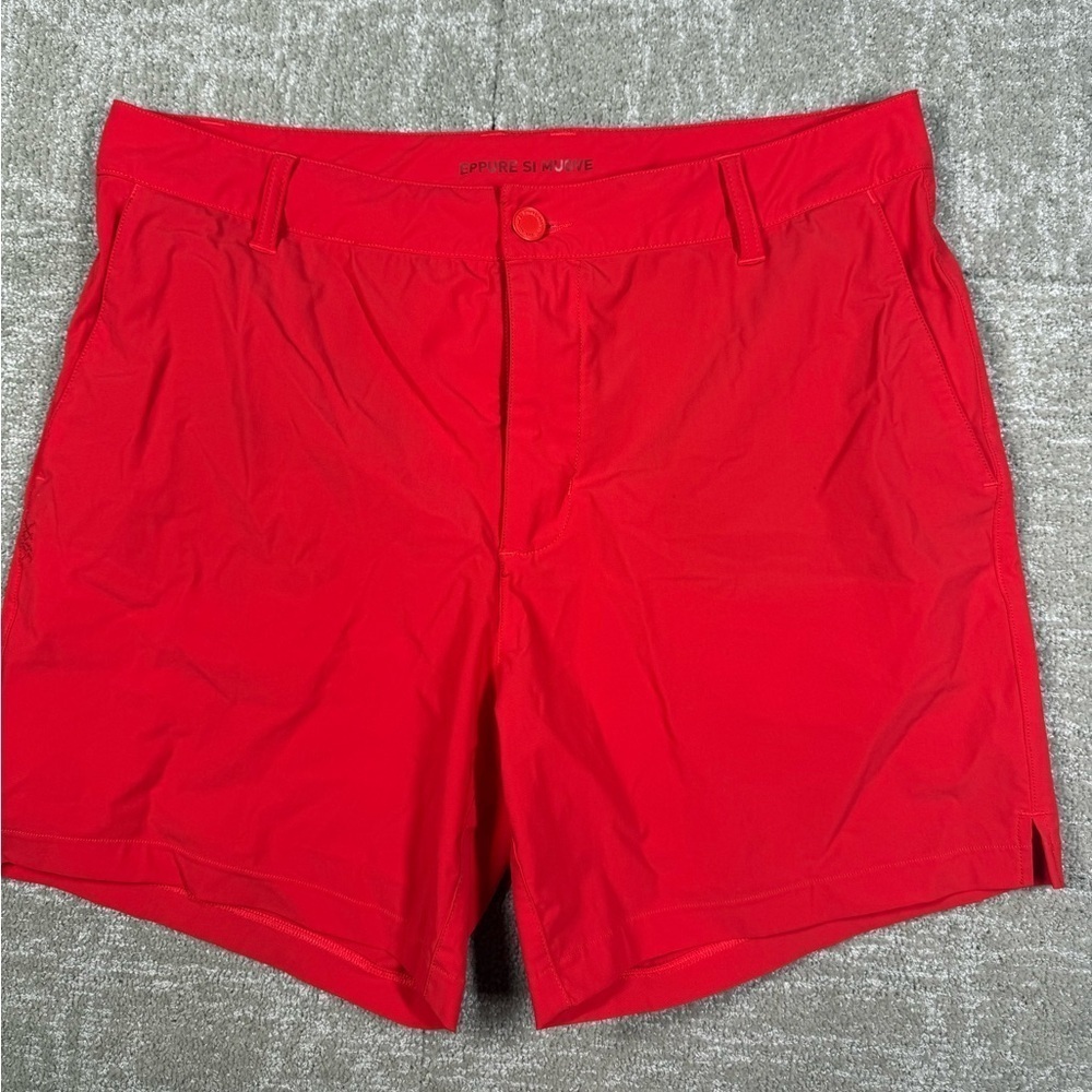 Rhone Mens Red 5.5” Active Casual Outdoor Hiking Stretch Short Sz 32